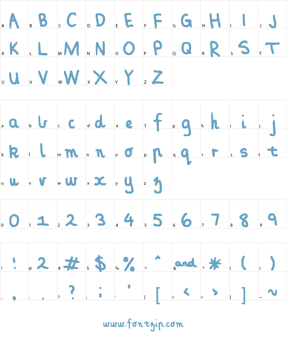 When we were young Font Character